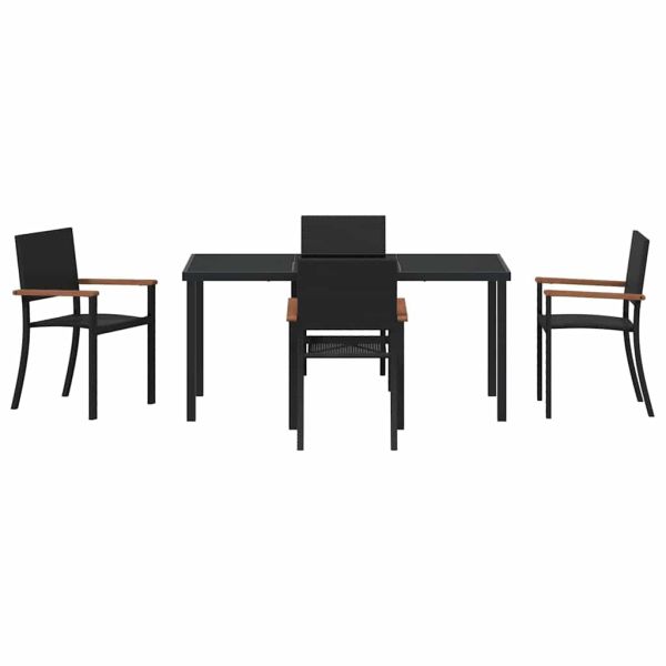 Комплект за хранене в градината 5 pcs Черно