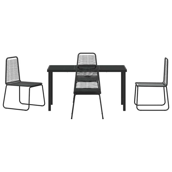 Комплект за хранене в градината 5 pcs Черно