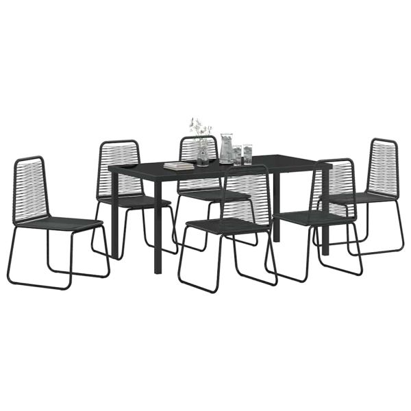 Комплект за хранене в градината 7 pcs Черно