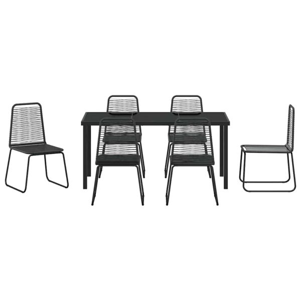 Комплект за хранене в градината 7 pcs Черно