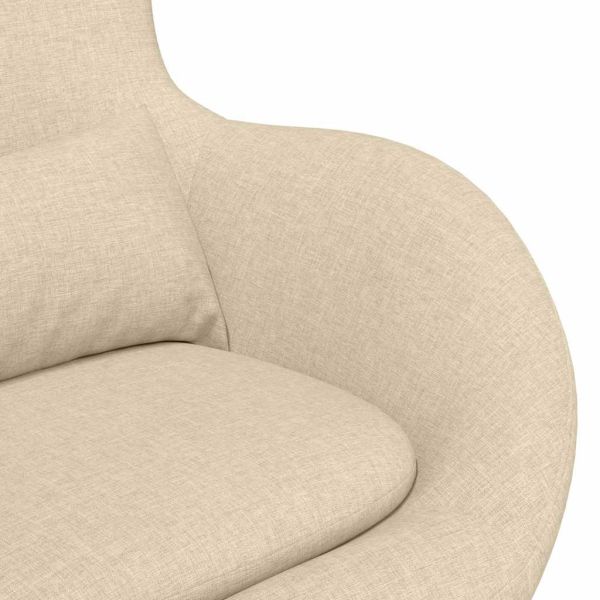 Стол яйце Крем 63 x 73 x 90 см текстил