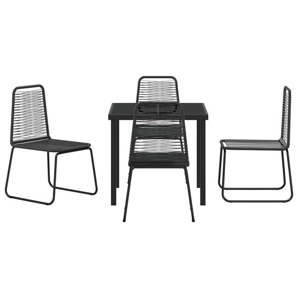 Комплект за хранене в градината 5 pcs Черно