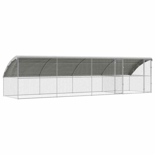 Клетка за пилета 4 бр. Сребристо 800 x 200 x 200 см