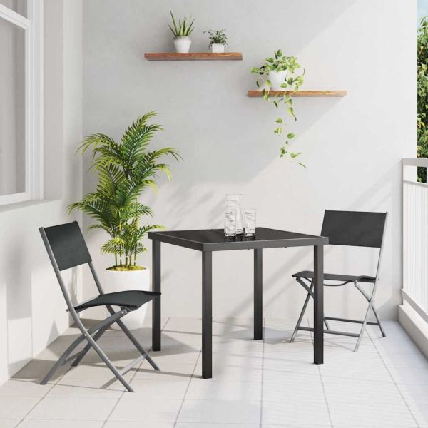 Комплект за хранене в градината 3 pcs Черно