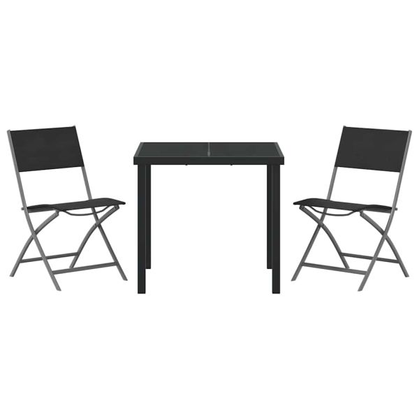 Комплект за хранене в градината 3 pcs Черно