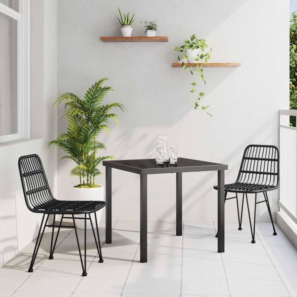 Комплект за хранене в градината 3 pcs Черно