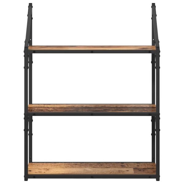 Стенен рафт Старо дърво 60 x 21 x 78,5 cm Инженерно дърво