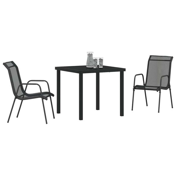 Комплект за хранене в градината 3 pcs Черно