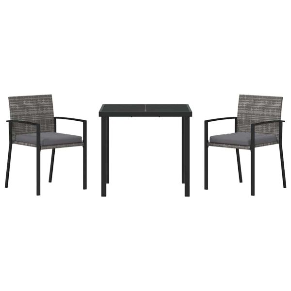 Комплект за хранене в градината 3 pcs Сив