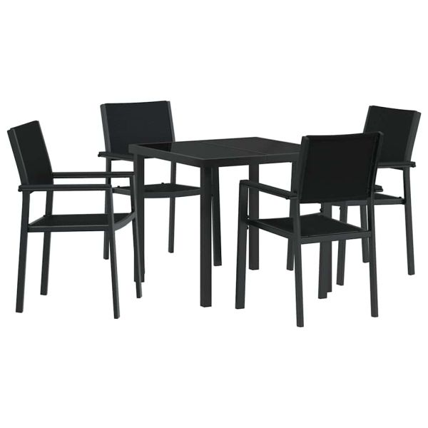 Комплект за хранене в градината 5 pcs Черно