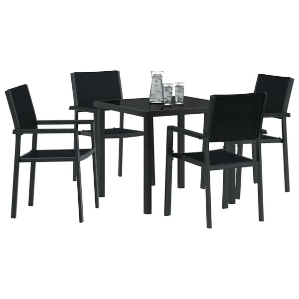 Комплект за хранене в градината 5 pcs Черно