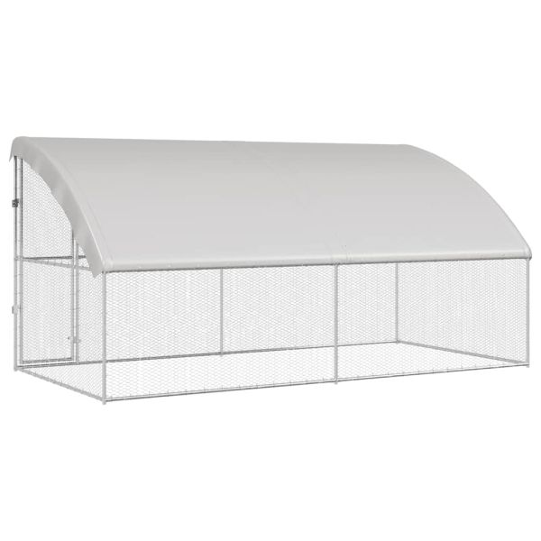 Клетка за пилета 2 бр. Сребристо 400 x 200 x 200 см