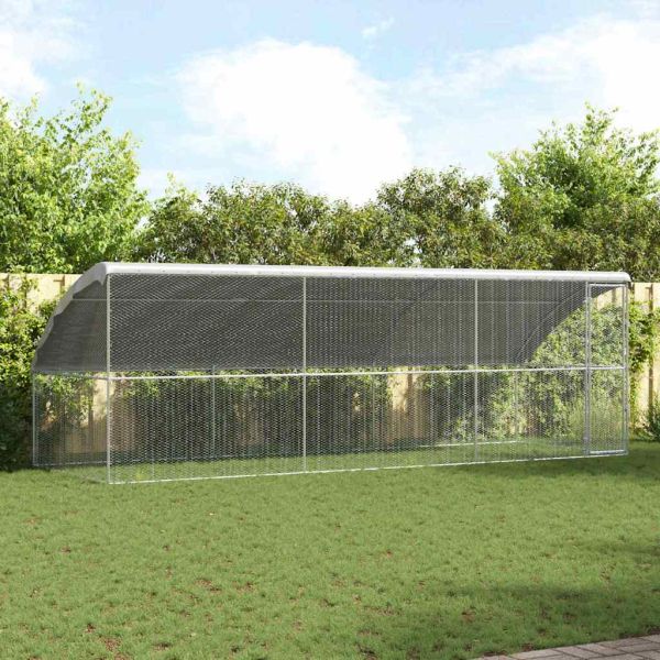 Клетка за пилета 3 бр. Сребристо 600 x 200 x 200 см