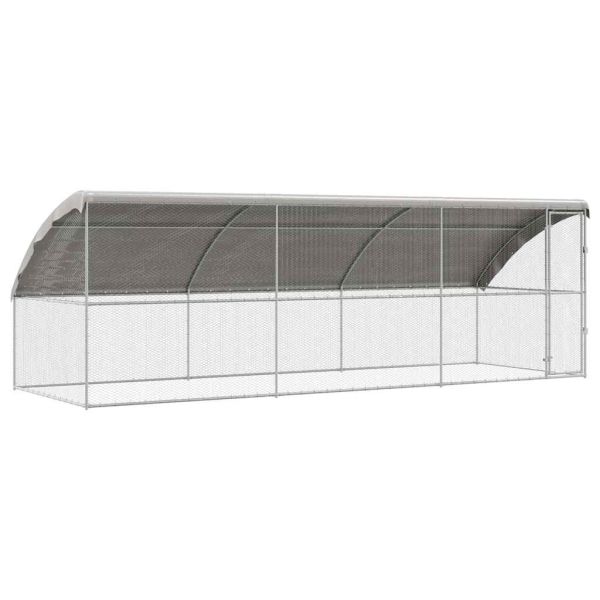 Клетка за пилета 3 бр. Сребристо 600 x 200 x 200 см