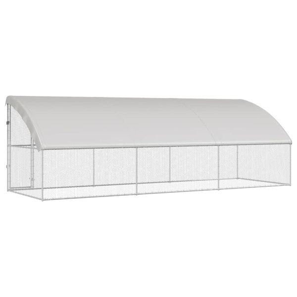 Клетка за пилета 3 бр. Сребристо 600 x 200 x 200 см