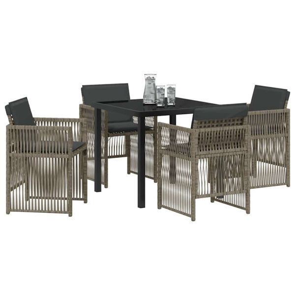Комплект за хранене в градината 5 pcs Сив