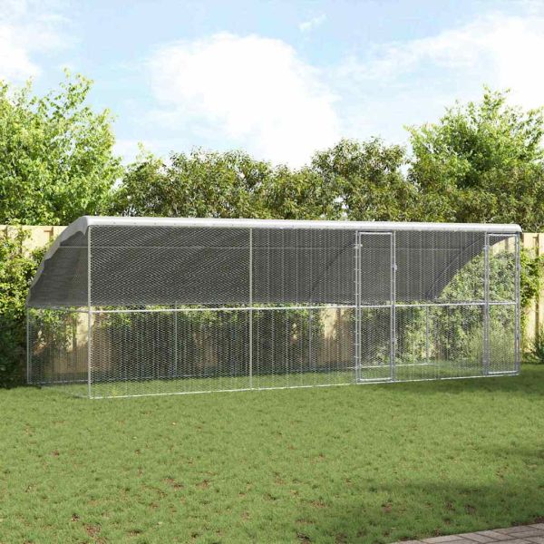 Клетка за пилета 3 бр. Сребристо 600 x 200 x 200 см