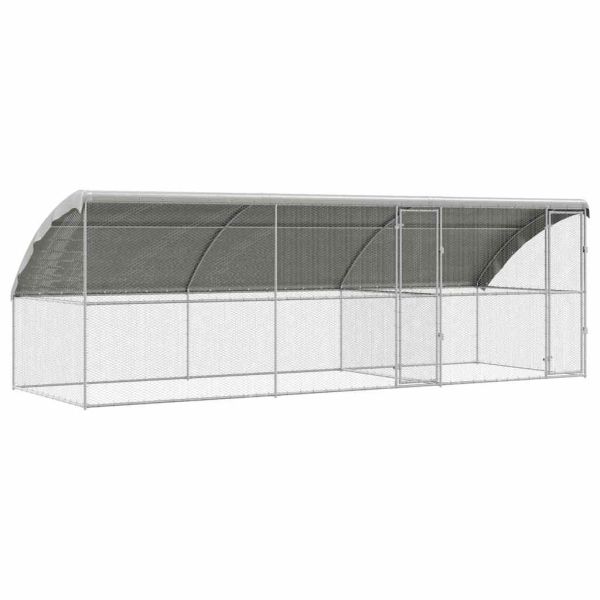 Клетка за пилета 3 бр. Сребристо 600 x 200 x 200 см