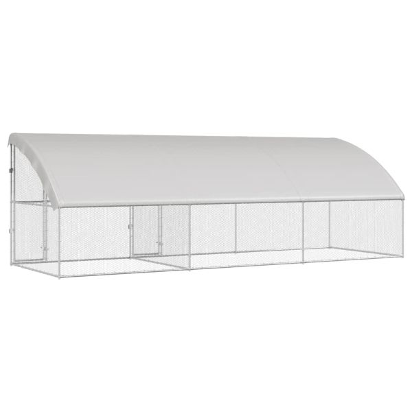 Клетка за пилета 3 бр. Сребристо 600 x 200 x 200 см
