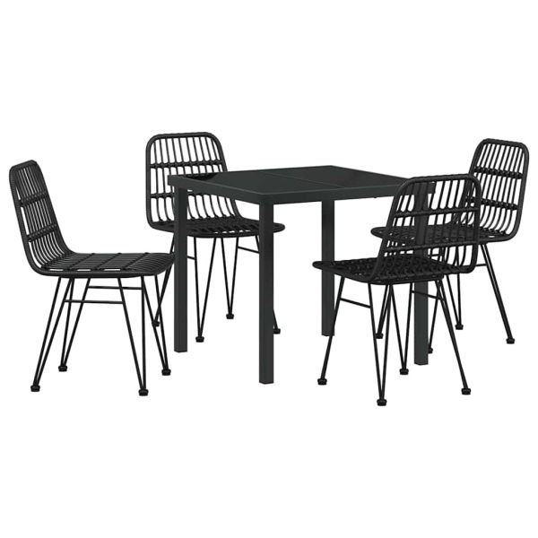 Комплект за хранене в градината 5 pcs Черно