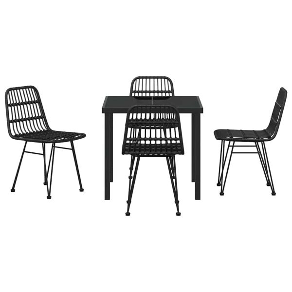 Комплект за хранене в градината 5 pcs Черно