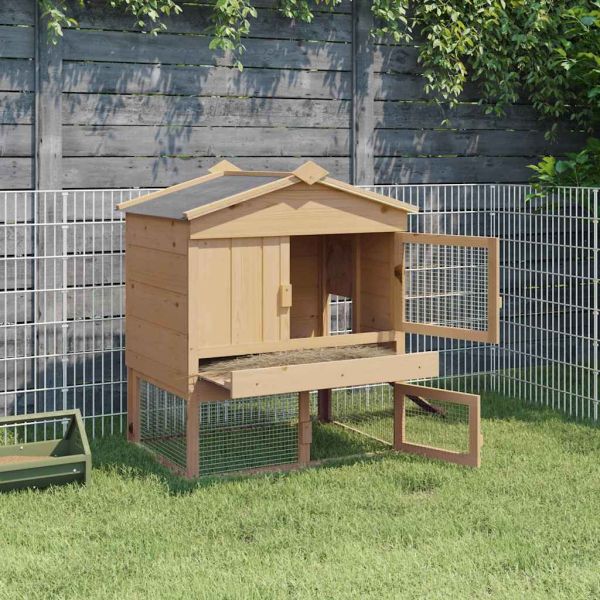 Кокошарник Кафяво 75 x 60 x 89 см Масивна борова дървесина