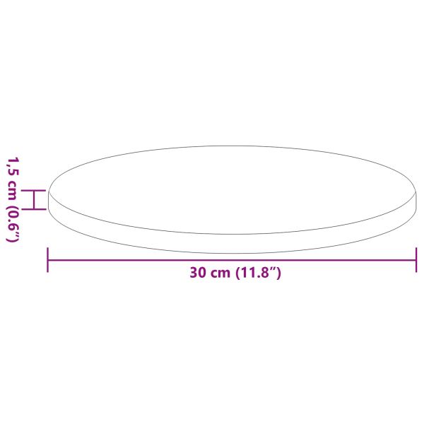 Топ за маса Ø 30 x 1,5 cm Кръгла Инженерна дървесина