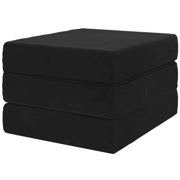 Сгъваем диван легло 75 x 63 x 45 см Черно