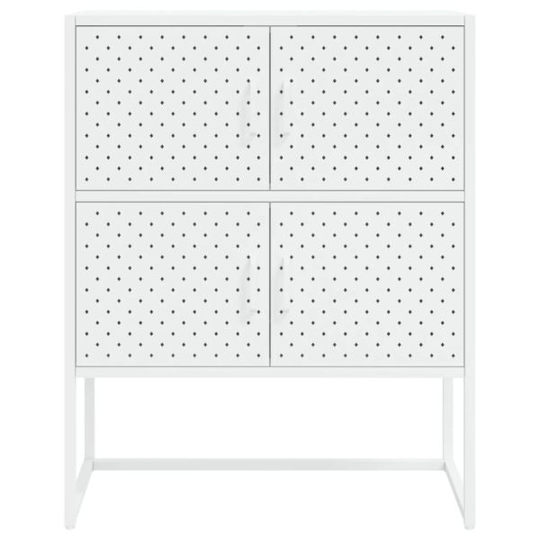Висок шкаф, бял, 80x35x100 см, стомана