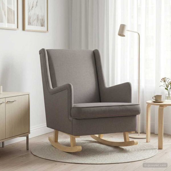 Люлеещ се стол Таупе 62 x 80 x 85 см текстил