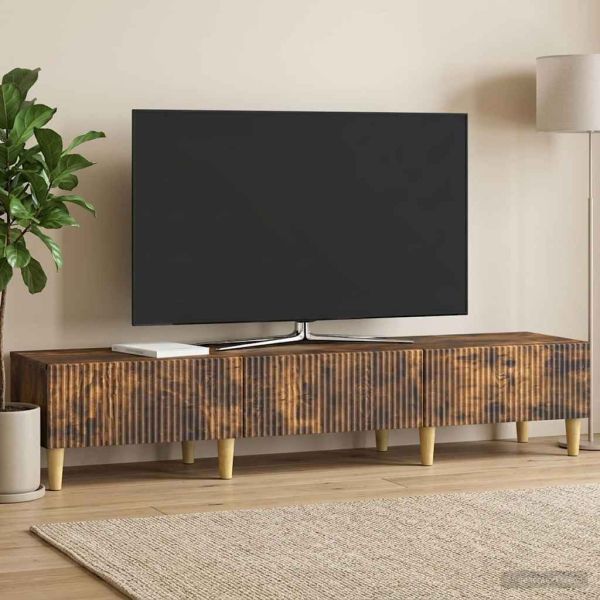 ТВ шкаф Опушен дъб 147 x 34,5 x 30 см Инженерна дървесина