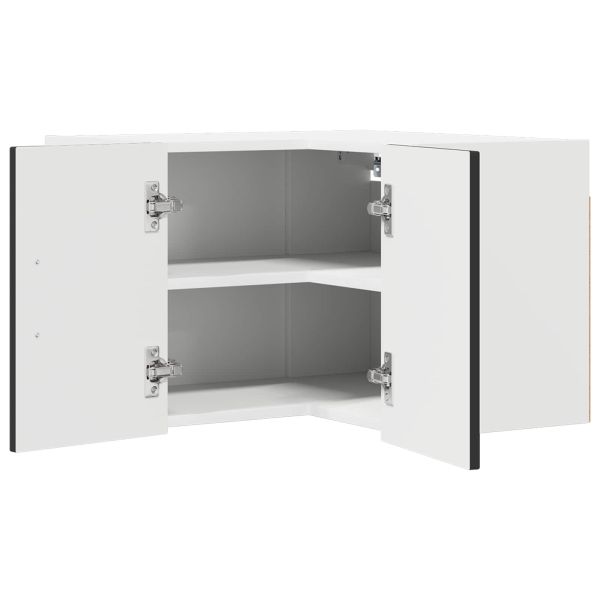 Стенно ъглово шкафче LUCCA Черно 57 x 57 x 40 см