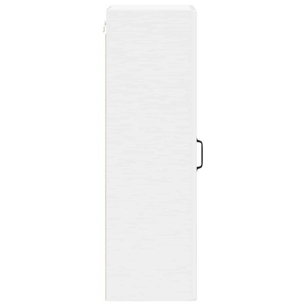 Стенен стъклен шкаф LUCCA Бял гланц 40 x 31 x 100 см