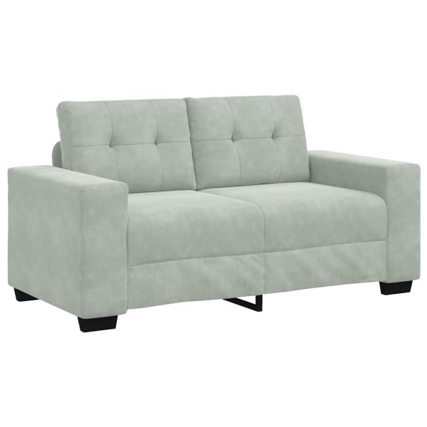 Комплект дивани 3 pcs Светлосиво 221 x 80 x 80 см Кадифе