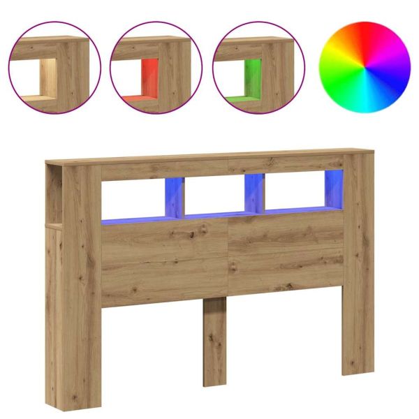 LED табла за глава Artisan Инженерна дървесина