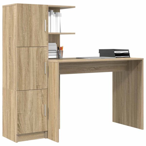Бюро Сонома дъб 133.5 x 50 x 124 см 2 бр.