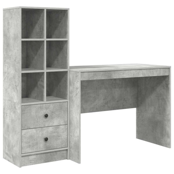 Бюро Циментено сиво 145.5 x 50 x 127 см 2 бр.