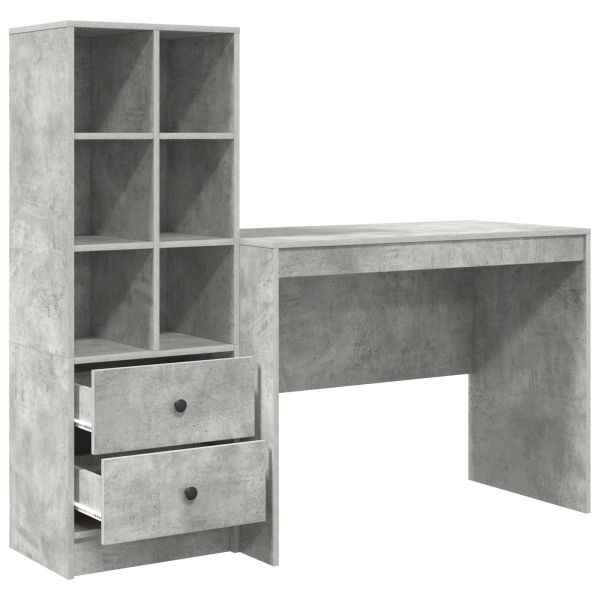 Бюро Циментено сиво 145.5 x 50 x 127 см 2 бр.