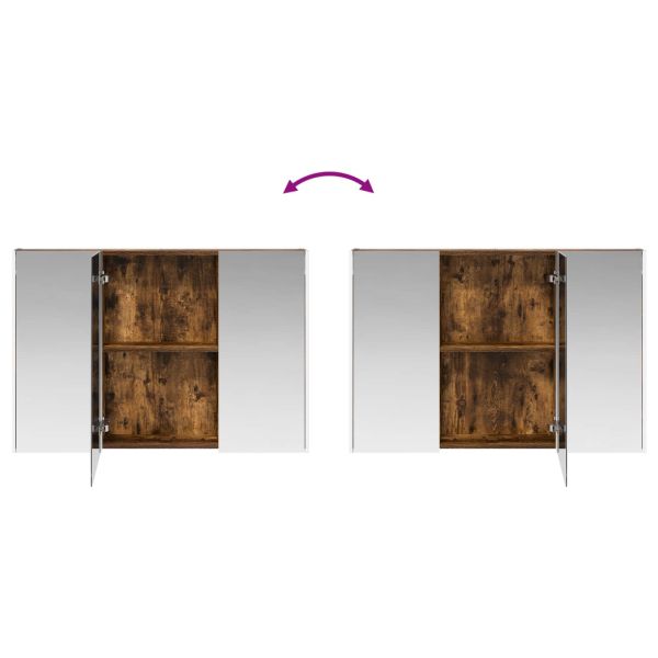 Комплект мебели за баня 4 pcs Опушен дъб