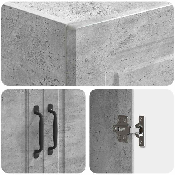 Комплект шкафове 2 pcs Бетонно сиво Инженерна дървесина