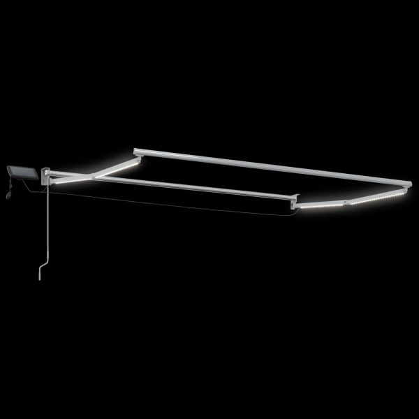 Ръчен изтеглящ сенник с LED светлини Пясък