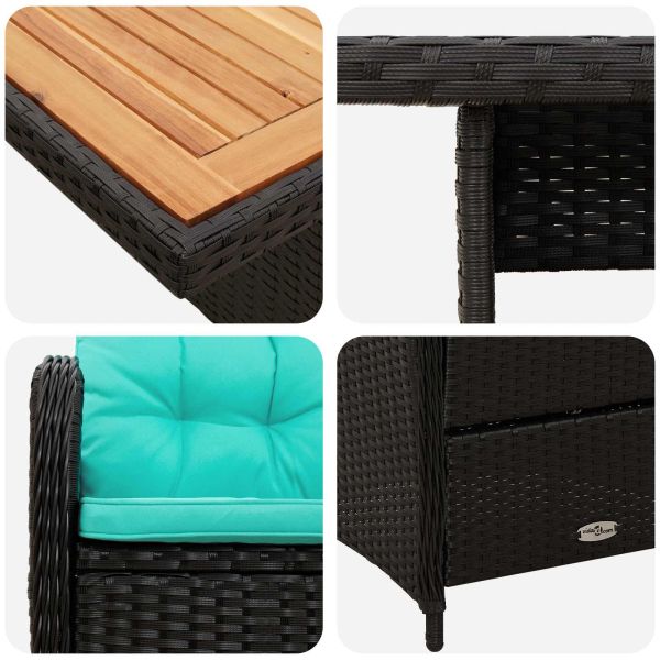 Комплект за хранене на открито 5 pcs полиратан