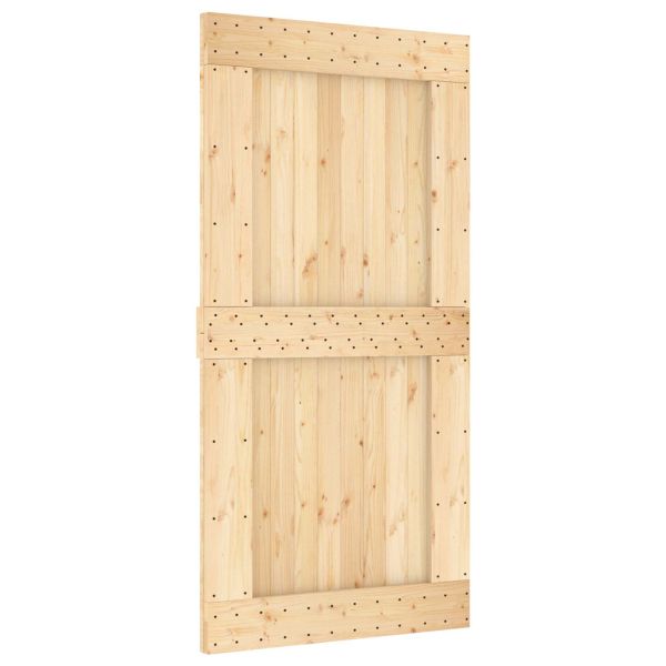 Преплъзваща се врата Естествено и черно 100 x 210 cm
