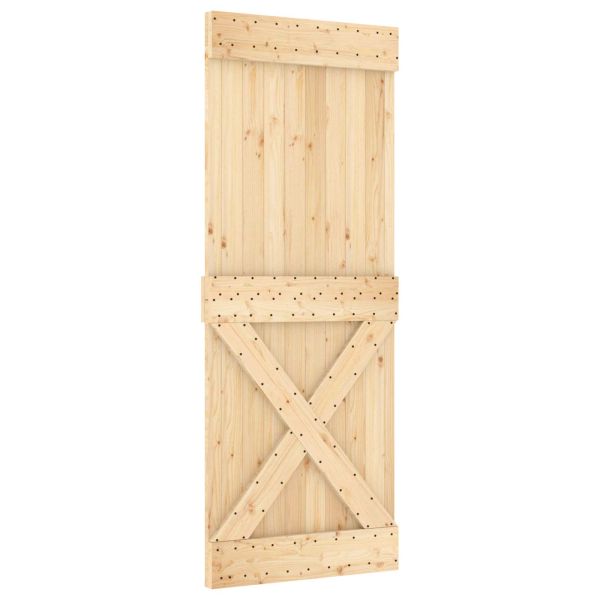 Преплъзваща се врата 80 x 210 cm Естествено и черно