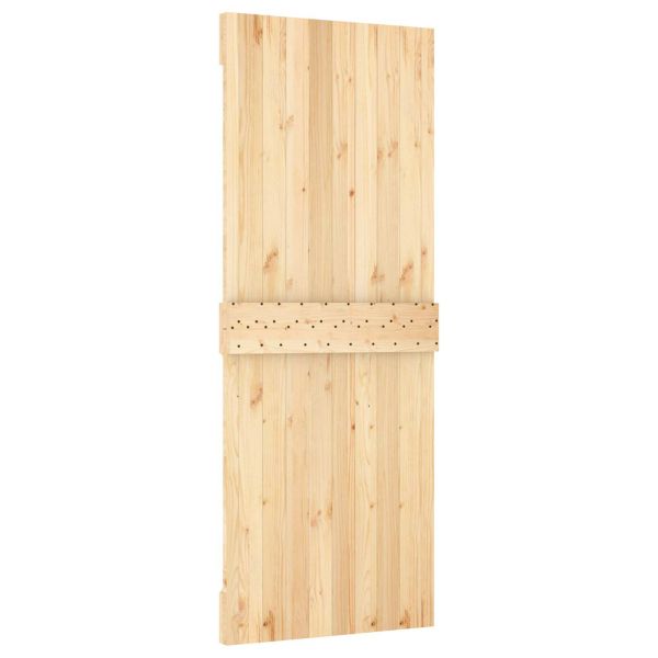 Преплъзваща се врата 80 x 210 cm Естествено и черно