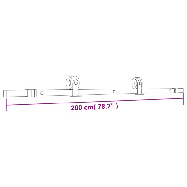 Преплъзваща се врата 70 x 210 cm Естествено и черно