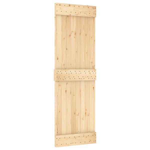 Преплъзваща се врата 70 x 210 cm Естествено и черно