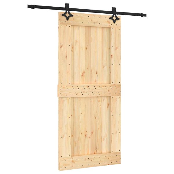 Преплъзваща се врата 95 x 210 cm Естествено и черно