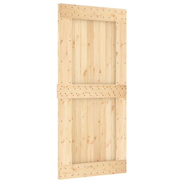 Преплъзваща се врата 95 x 210 cm Естествено и черно