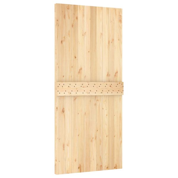 Преплъзваща се врата 95 x 210 cm Естествено и черно